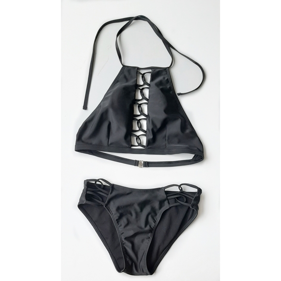 Adore Me Other - Adore Me Black Halter Bikini Set Size L